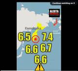【津波】カムチャツカ半島付近でM7クラスの地震が相次ぐ